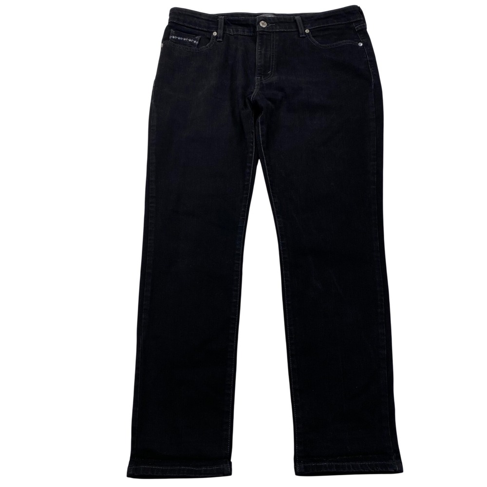 Levis Mid Rise Skinny Jeans Womens 16M (fit 36x‎ 30.5) Black Stretch Denim
